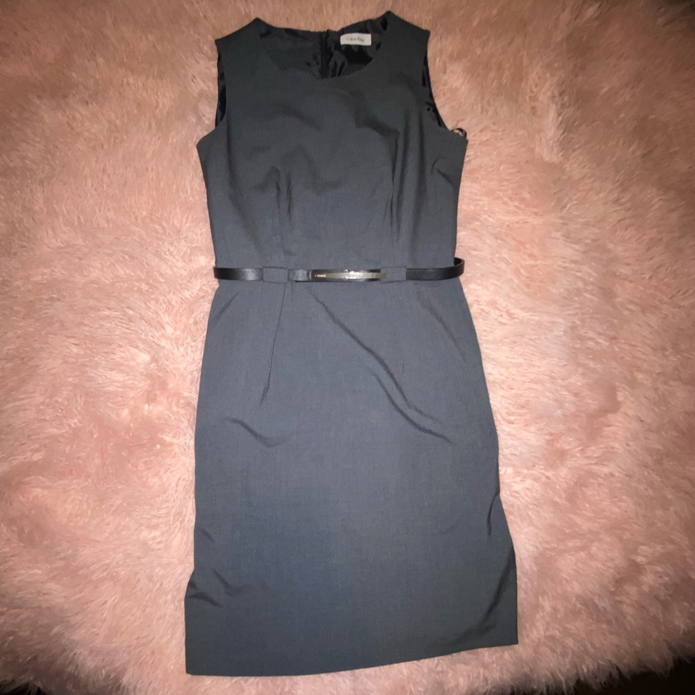 Calvin Klein Dress with Leather Belt